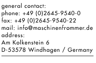  Maschinen Frommer